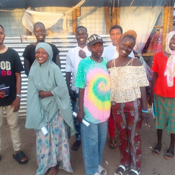 Young people smiling together outdoors