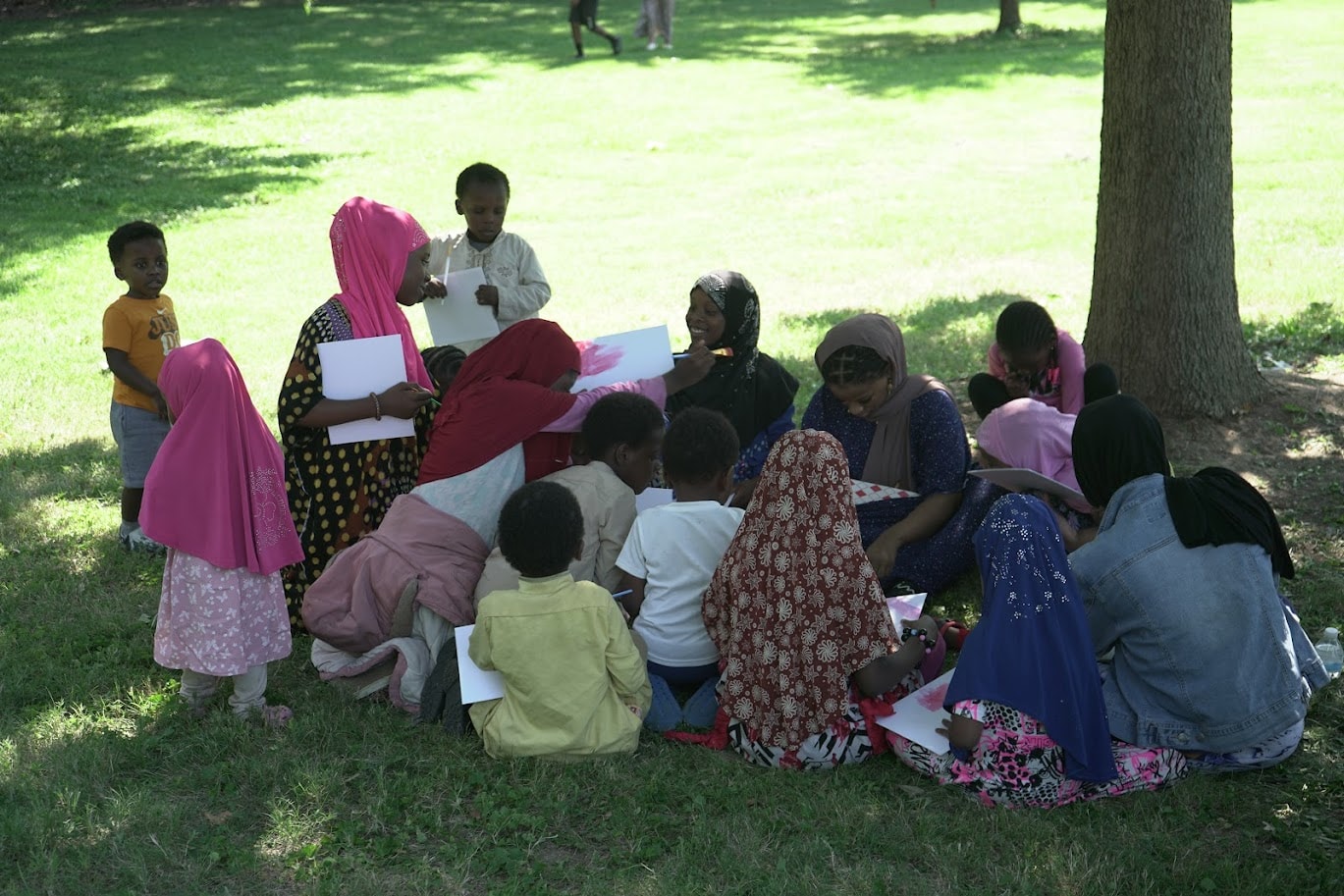 Community members gathering together
